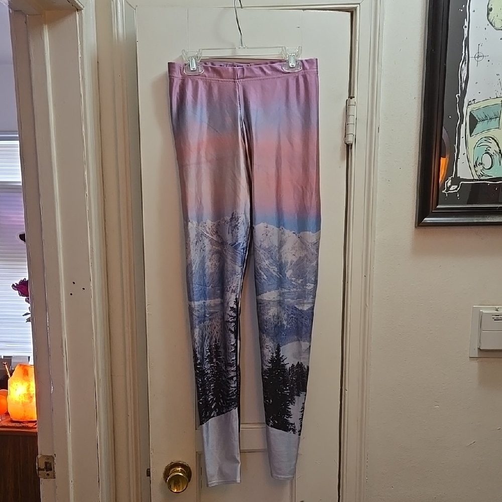 Blackmilk Scenic Mountain Print Leggings